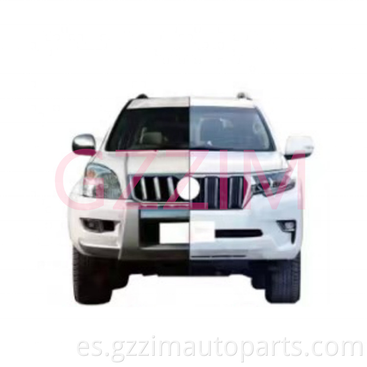 Para la rejilla del faro del parachoques del kit del cuerpo Toyota Prado para FJ120 2003-2009 Actualización a Prado FJ150 2018+